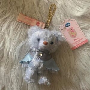 Tokyo Disney unibearsity princess Cinderella bear blue rose keychain